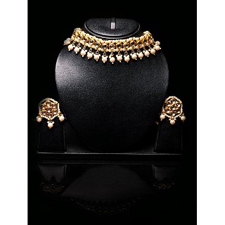 Jaipuri Choker Kundan Necklace Set